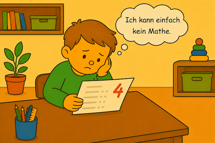 Kind mit Annahme über Mathe